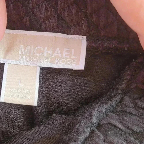 Michael Kors textured pattern ankle length gold hardware logo pants - Picture 7 of 8